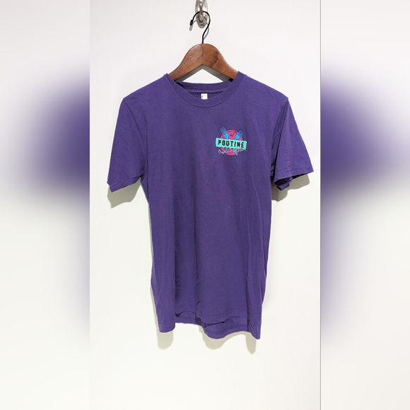 American Apparel Purple Festival de la Poutine T-shirt - Picture 2 of 5